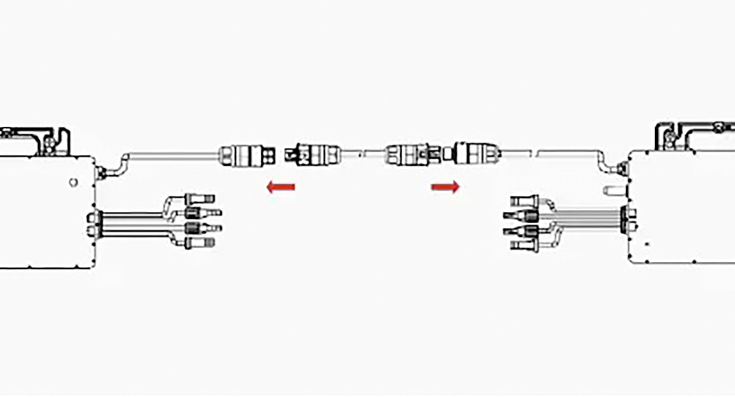 Betteri BC01 Stecker Kupplung 3 Polig zum Verbinden von Zwei Wechselrichtern Buchse Female + Stecker Male IP67