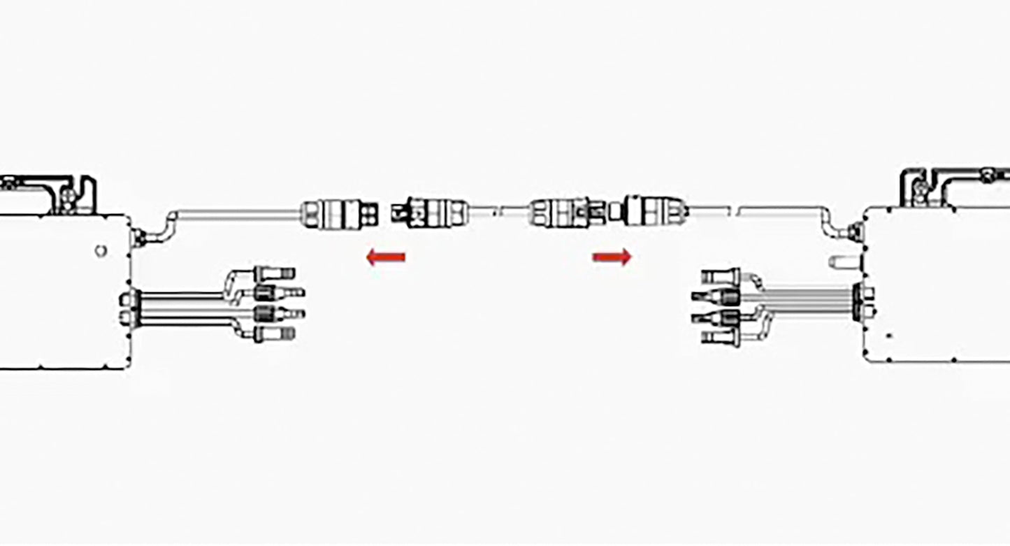 10er Set Betteri BC01 Stecker Kupplung 3 Polig zum Verbinden von Zwei Wechselrichtern Buchse Female + Stecker Male IP67