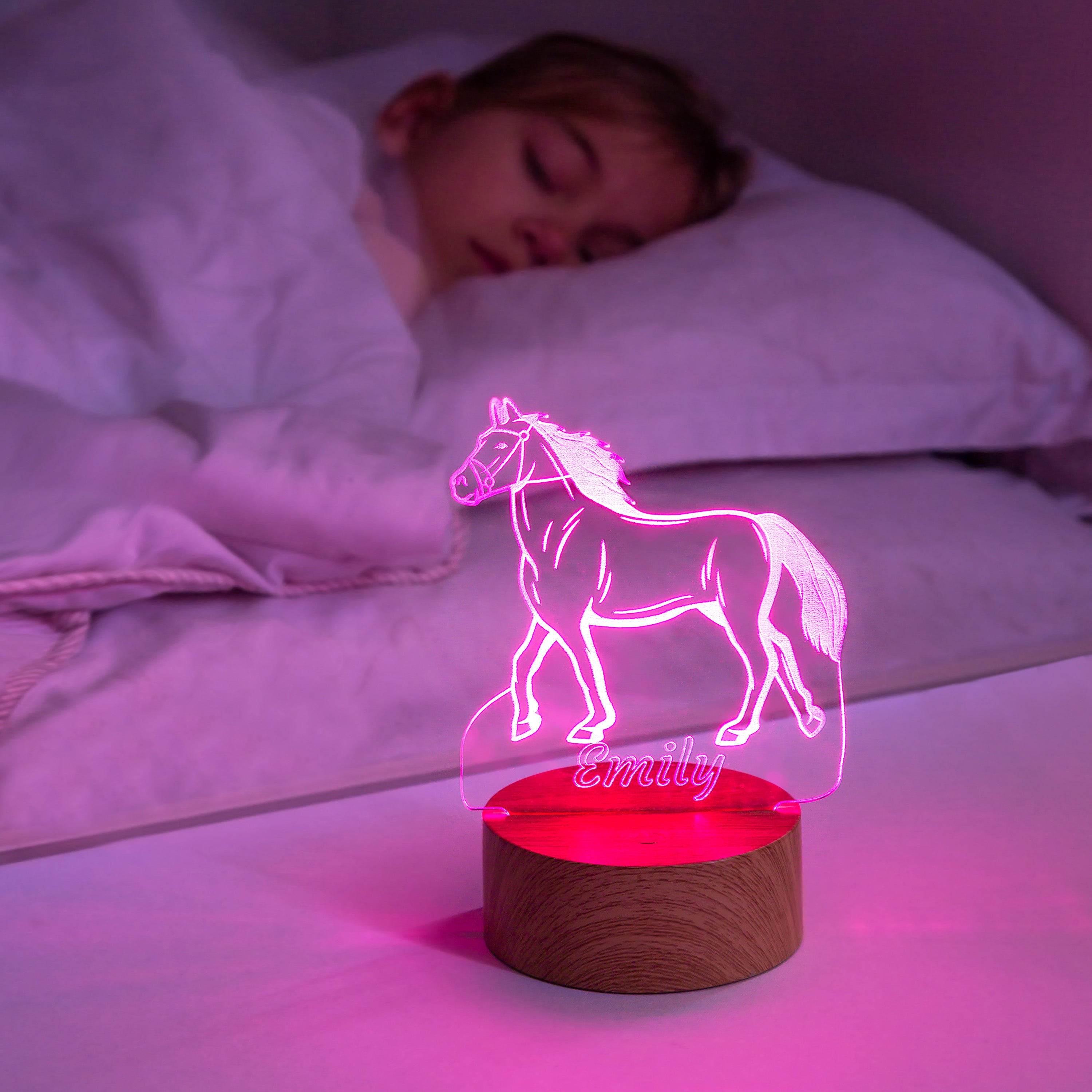 Premium Sockel für Acrylglas Nachtlichter in Holzoptik 1 Stück